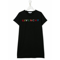 Givenchy Kids Vestido com logo bordado - Preto