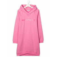 Givenchy Kids Vestido com logo bordado - Rosa