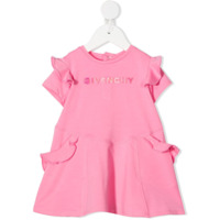 Givenchy Kids Vestido de jersey com logo bordado - Rosa