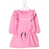 Givenchy Kids Vestido de moletom com estampa de logo - Rosa