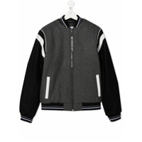 Givenchy Kids zipped-up bomber jacket - Cinza