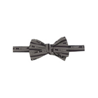 Givenchy logo-print clip-on bow tie - Preto
