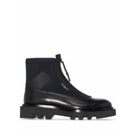 Givenchy panelled leather combat boots - Preto