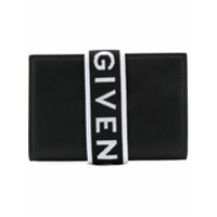 Givenchy Porta-cartões de couro com logo - Preto
