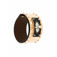 Givenchy Pulseira de couro com tachas - Preto