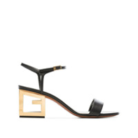 Givenchy Sandália com detalhe no salto - Preto