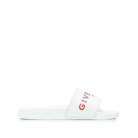 Givenchy Sandália com estampa de logo e detalhe gravado - Branco