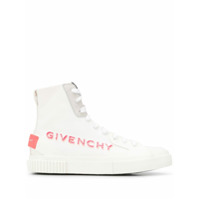 Givenchy Tênis cano alto com estampa de logo - Branco