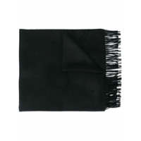 Givenchy wool-cashmere blend fringed scarf - Preto
