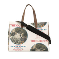 Golden Goose Bolsa tote California com estampa de slogan - Branco