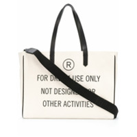 Golden Goose Bolsa tote de canvas com estampa de slogan - Branco