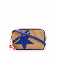 Golden Goose Bolsa transversal com patch de logo - Marrom