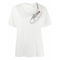 Golden Goose Camiseta de algodão com estampa Sneaker - Branco