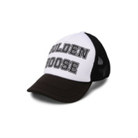 Golden Goose Kids logo print baseball cap - Preto