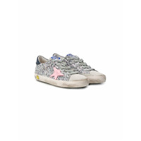 Golden Goose Kids Tênis com giltter 'Superstar' - Prateado