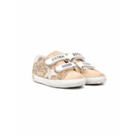 Golden Goose Kids Tênis Old School com brilho - Dourado