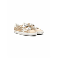 Golden Goose Kids Tênis Superstar com detalhe de brilho - Dourado