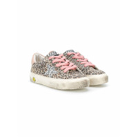 Golden Goose Kids Tênis Superstar com estampa de leopardo - Marrom