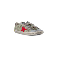 Golden Goose Tênis Old School com velcro - Cinza