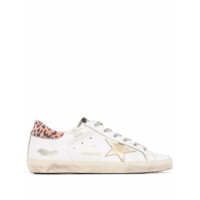 Golden Goose Tênis Superstar com recorte de leopardo - Branco