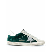 Golden Goose Tênis Superstar de veludo - Verde