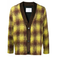 Goodfight Cardigan xadrez com abotoamento - Amarelo