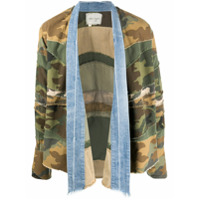 Greg Lauren Jaqueta Mixed Camouflage - Verde