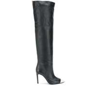 Grey Mer pointed toe knee-length boots - Preto