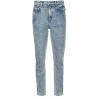 Grlfrnd Calça jeans Reed cropped cintura alta - Azul