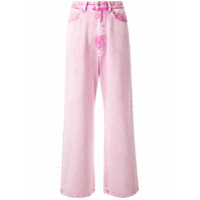 Ground Zero Calça jeans pantalona cintura alta - Rosa