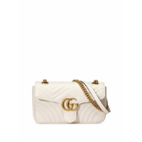 Gucci Bolsa GG Marmont matelassê pequena - Branco