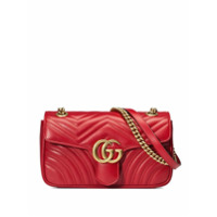 Gucci Bolsa GG Marmont matelassê pequena - Vermelho