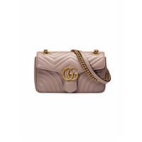 Gucci Bolsa GG Marmont pequena de couro matelassê - Rosa