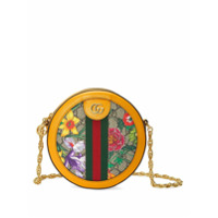 Gucci Bolsa tiracolo Ophidia mini com estampa GG Supreme Flora - Amarelo