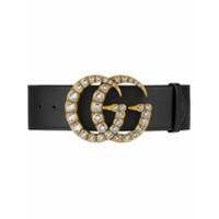 Gucci Cinto de couro com fivela Double G - Preto