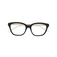 Gucci Eyewear Armação de óculos com detalhe translúcdo - Preto