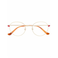 Gucci Eyewear Armação de óculos redonda - Dourado