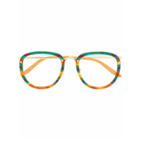 Gucci Eyewear Armação de óculos redonda GG0675O - Verde