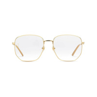 Gucci Eyewear Armação de óculos retangular - Metálico