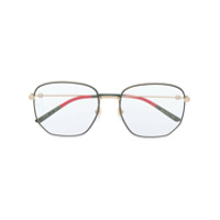 Gucci Eyewear geometric frame glasses - Dourado