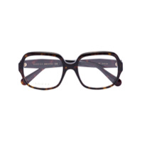 Gucci Eyewear Havana square-frame glasses - Marrom