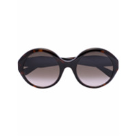 Gucci Eyewear Havana tortoiseshell round-frame sunglasses - Marrom