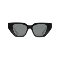 Gucci Eyewear Óculos de sol angulado com joias - Preto
