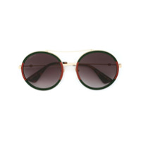 Gucci Eyewear Óculos de sol armação redonda - Verde