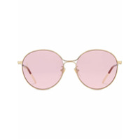 Gucci Eyewear Óculos de sol arredonado - Dourado