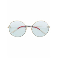 Gucci Eyewear Óculos de sol arredondado - Metálico