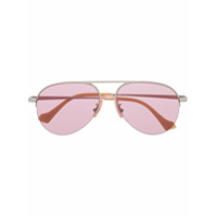 Gucci Eyewear Óculos de sol aviador com lentes coloridas - Prateado