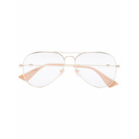 Gucci Eyewear Óculos de sol aviador - Dourado