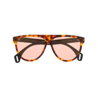 Gucci Eyewear Óculos de sol aviador tartaruga - Marrom