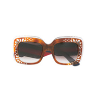 Gucci Eyewear Óculos de sol com aplicação - Estampado